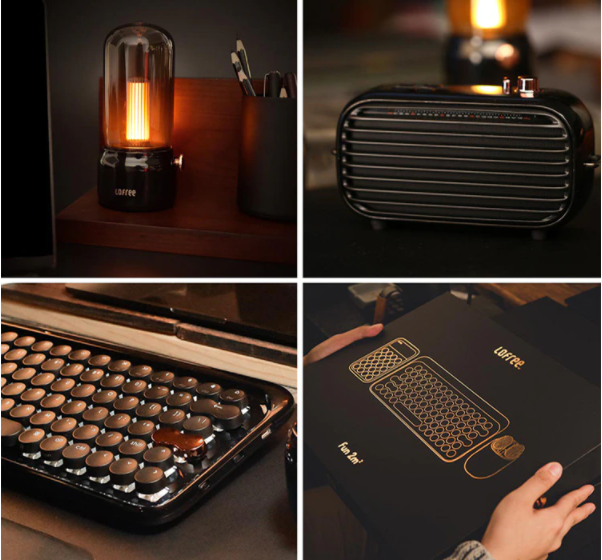 Красивый ламповый набор механическая клавиатура и мышь